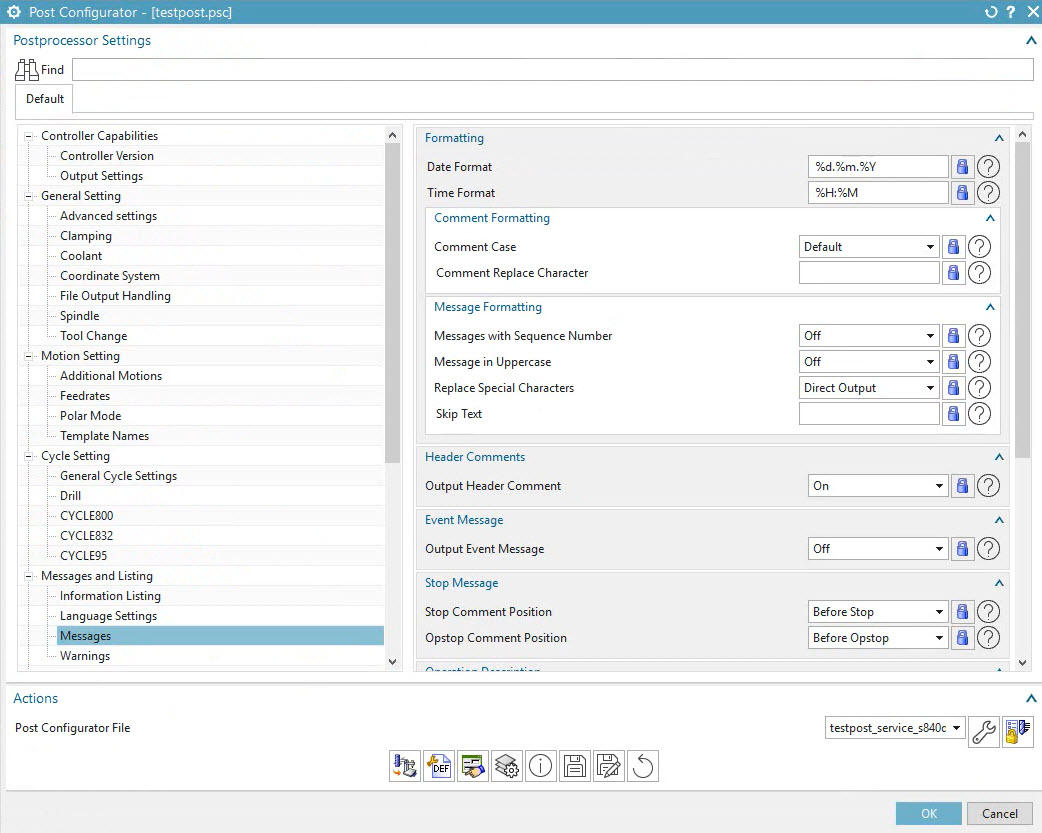 NX posztprocesszor alapok 10. – Post Configurator, megjegyzések