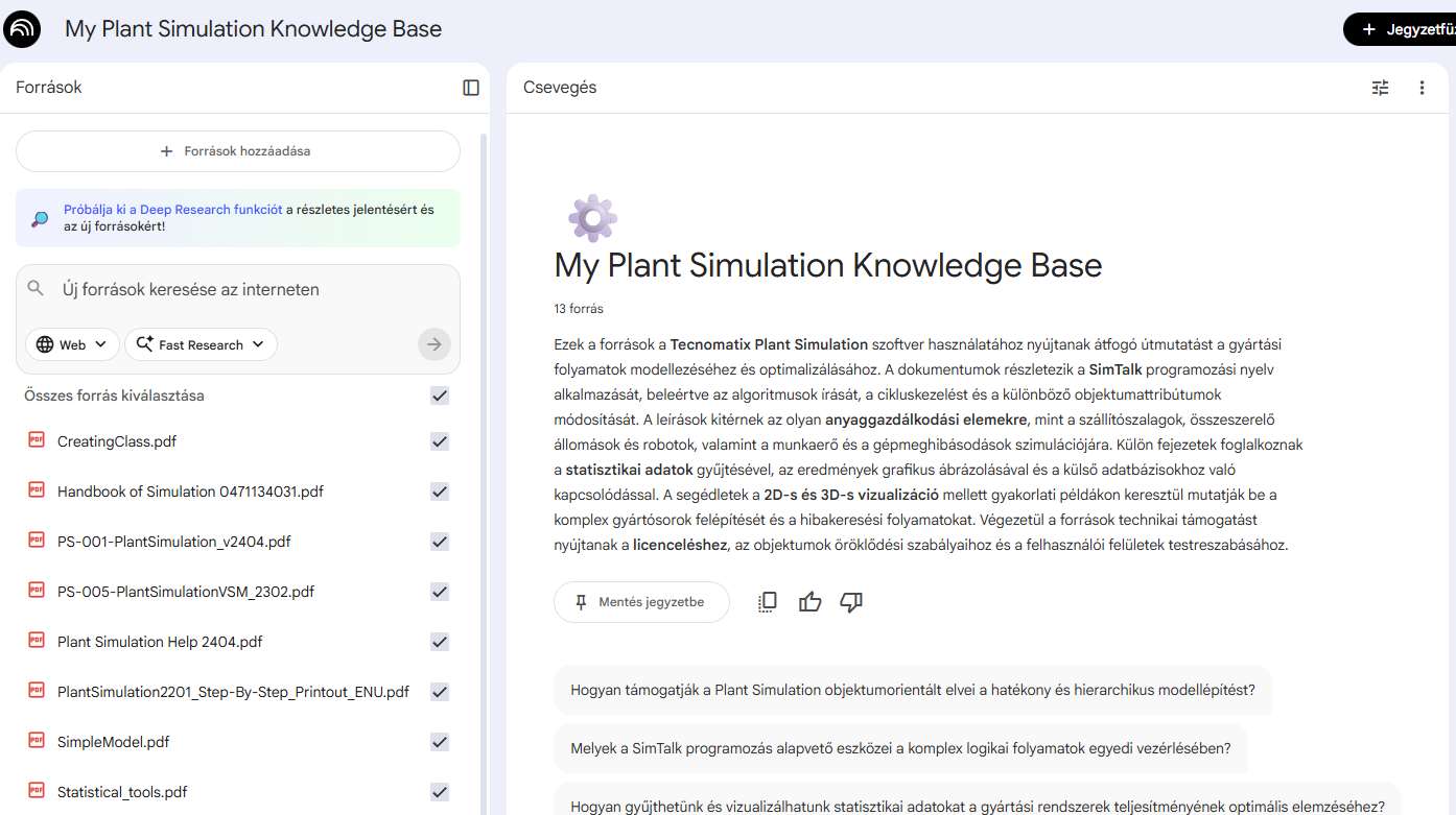 Készítsünk saját AI súgót Plant Simulation használatához
